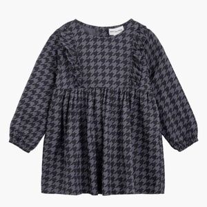 NEW Miles The Label Long Sleeve Houndstooth Woven Toddle Dress: 24M discontinued